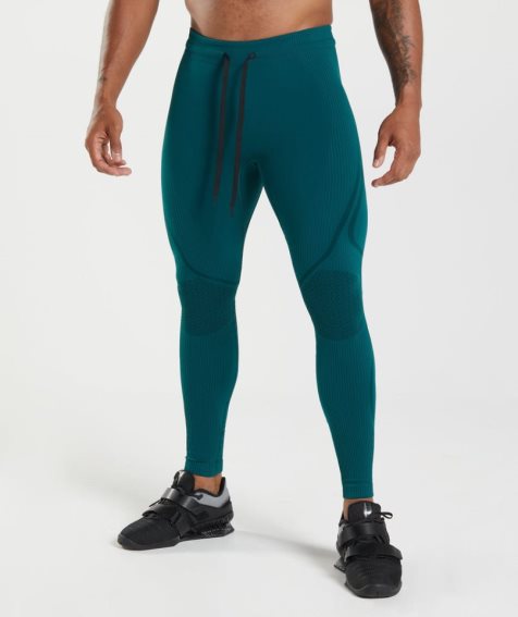 Gymshark 315 Seamless Férfi Leggings Türkiz | HU-F-514