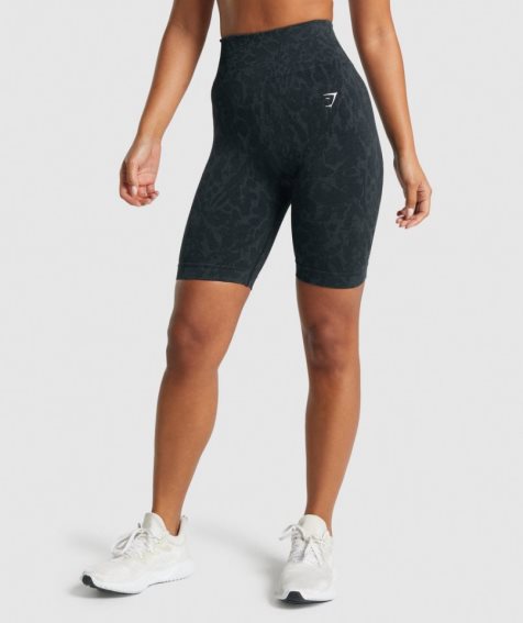 Gymshark Adapt Animal Seamless Cycling Női Rövidnadrág Fekete | HU-X-906