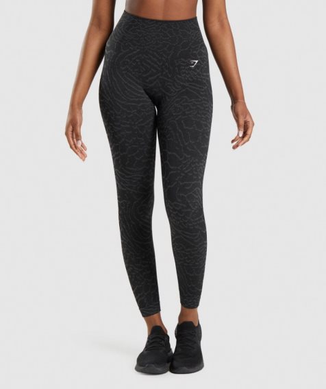 Gymshark Adapt Animal Seamless Női Leggings Fekete | HU-D-274