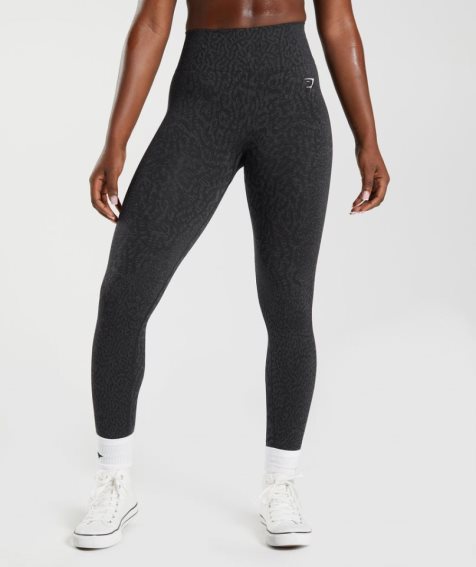 Gymshark Adapt Animal Seamless Női Leggings Fekete | HU-K-140