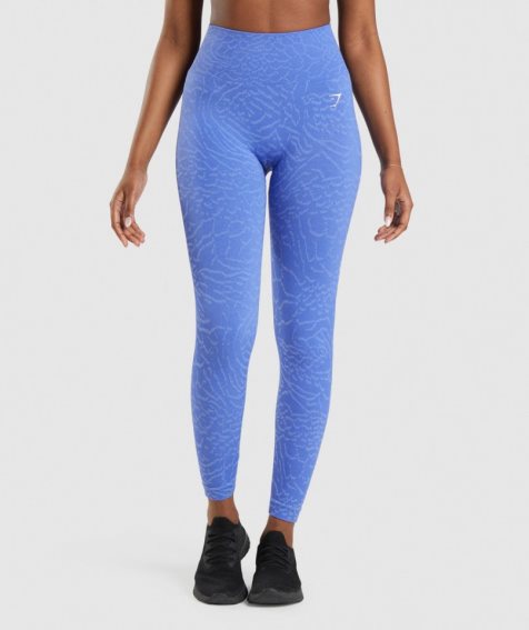 Gymshark Adapt Animal Seamless Női Leggings Kék | HU-X-741