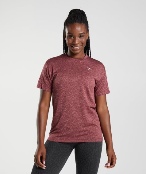 Gymshark Adapt Animal Seamless Női Póló Rózsaszín | HU-C-734