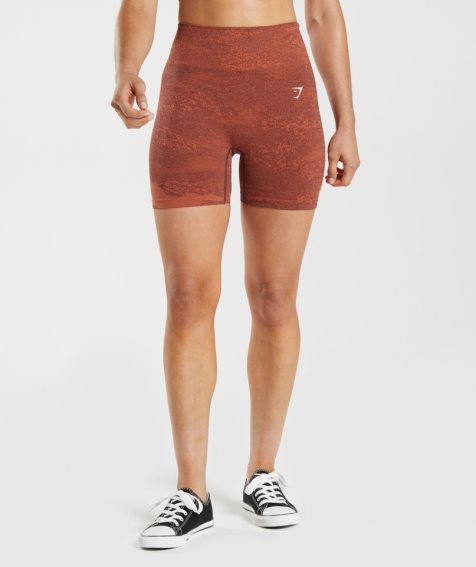 Gymshark Adapt Camo Seamless Női Rövidnadrág Barna | HU-V-134