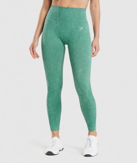 Gymshark Adapt Fleck Seamless Női Leggings Zöld | HU-P-530