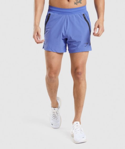 Gymshark Apex 5" Perform Férfi Rövidnadrág Kék | HU-Q-236
