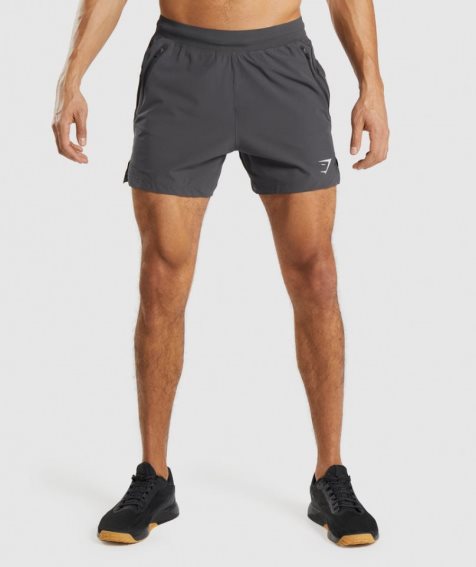 Gymshark Apex 5" Perform Férfi Rövidnadrág Sötétszürke | HU-Q-625