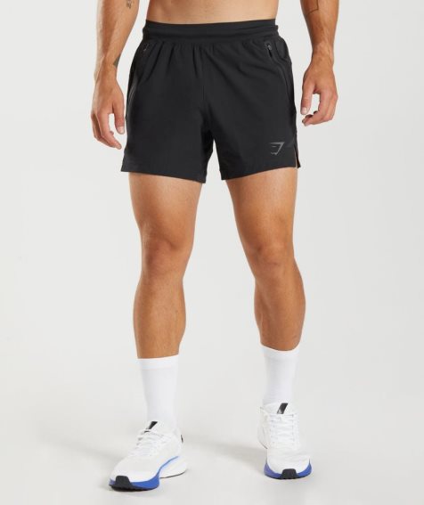Gymshark Apex 5" Perform Férfi Rövidnadrág Fekete | HU-S-687