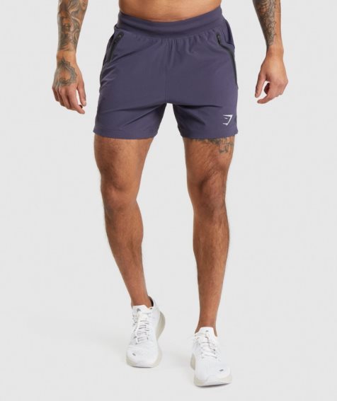 Gymshark Apex 5" Perform Férfi Rövidnadrág Lila | HU-W-573