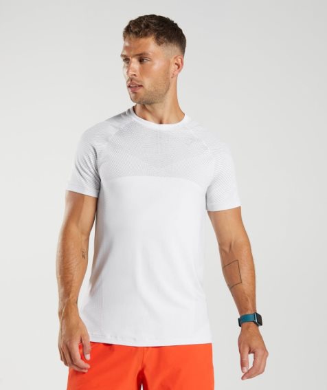 Gymshark Apex Férfi Póló Fehér | HU-B-794