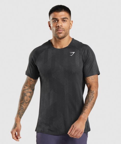 Gymshark Apex Férfi Póló Fekete | HU-B-051