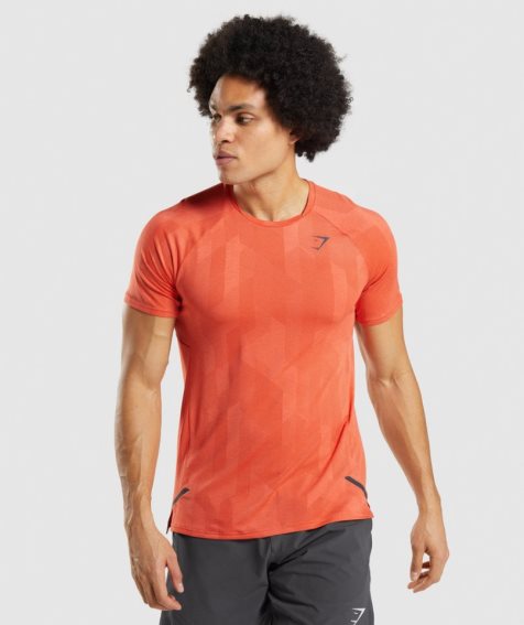 Gymshark Apex Férfi Póló Narancssárga | HU-G-328