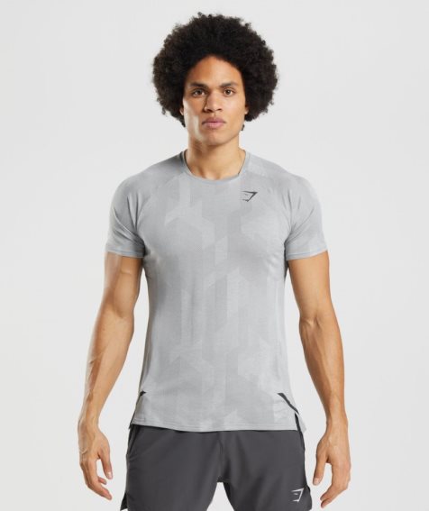 Gymshark Apex Férfi Póló Világos Szürke | HU-W-750