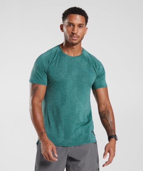 Gymshark Apex Férfi Póló Zöld | HU-X-348