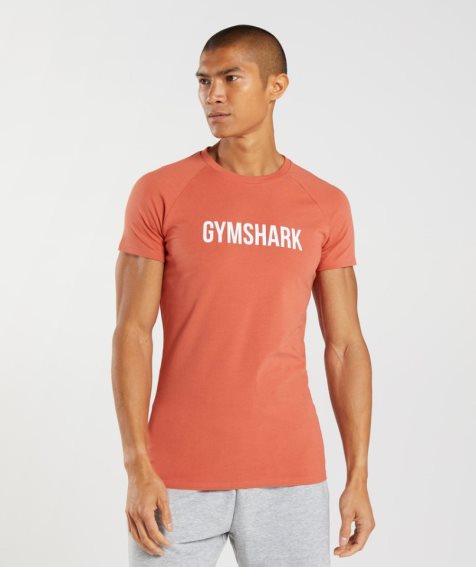 Gymshark Apollo Férfi Póló Narancssárga | HU-B-031