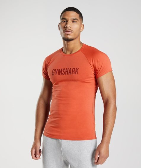 Gymshark Apollo Férfi Póló Narancssárga | HU-I-628