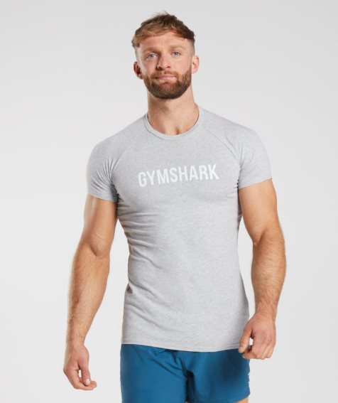 Gymshark Apollo Férfi Póló Világos Szürke | HU-K-285