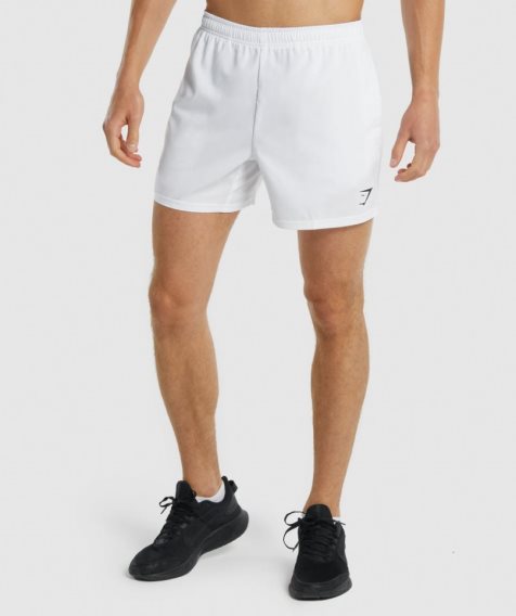 Gymshark Arrival 5" Férfi Rövidnadrág Fehér | HU-T-965