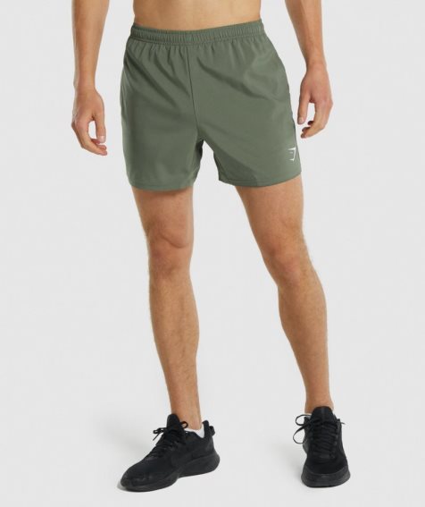 Gymshark Arrival 5" Férfi Rövidnadrág Zöld | HU-R-819
