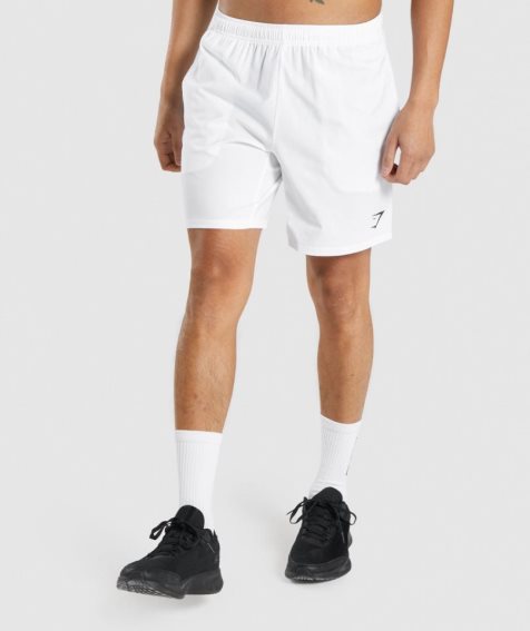 Gymshark Arrival 7" Férfi Rövidnadrág Fehér | HU-J-690