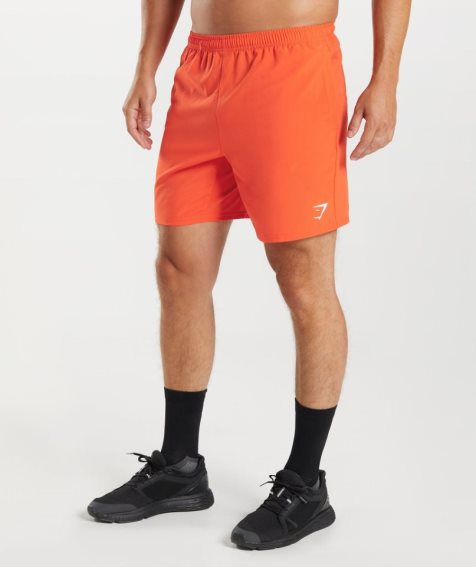 Gymshark Arrival 7" Férfi Rövidnadrág Narancssárga | HU-T-501