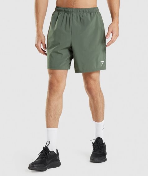 Gymshark Arrival 7" Férfi Rövidnadrág Zöld | HU-E-768