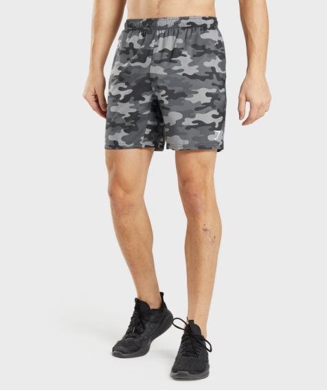 Gymshark Arrival Férfi Rövidnadrág Camo | HU-L-072