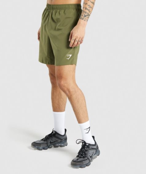 Gymshark Arrival Férfi Rövidnadrág Olivazöld | HU-I-698