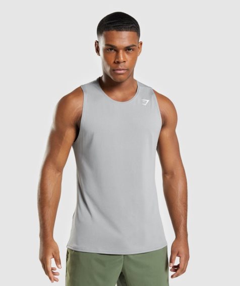 Gymshark Arrival Férfi Ujjatlan Póló Világos Szürke | HU-M-573