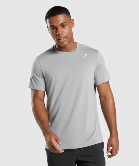 Gymshark Arrival Regular Fit Férfi Póló Világos Szürke | HU-E-913