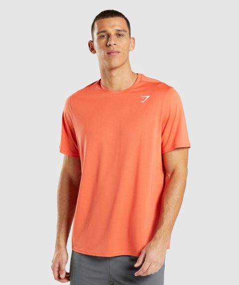 Gymshark Arrival Regular Fit Férfi Póló Narancssárga | HU-T-810
