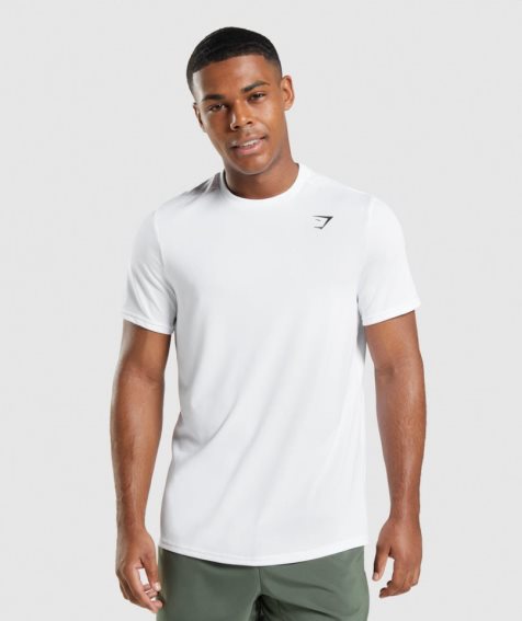 Gymshark Arrival Regular Fit Férfi Póló Fehér | HU-U-574