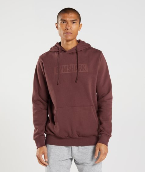 Gymshark Block Férfi Kapucnis Pulóver Barna | HU-A-649