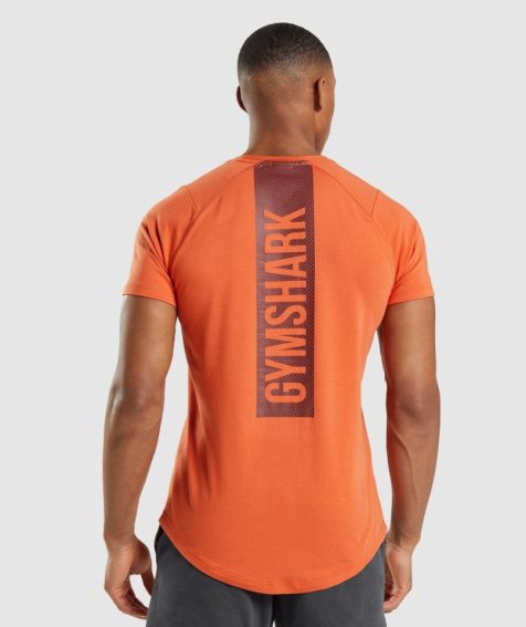 Gymshark Bold Férfi Póló Narancssárga | HU-H-306