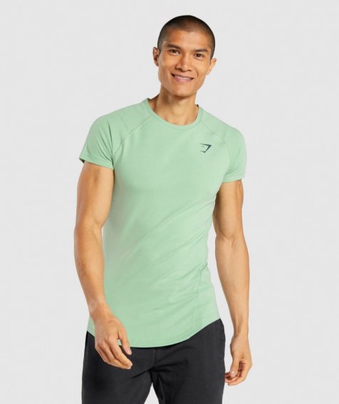 Gymshark Bold Férfi Póló Zöld | HU-S-015