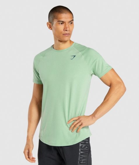 Gymshark Bold Férfi Póló Zöld | HU-T-601