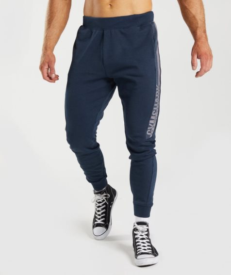 Gymshark Bold React Férfi Jogger Nadrág Sötétkék | HU-C-268
