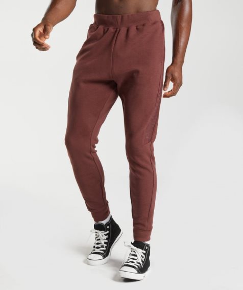 Gymshark Bold React Férfi Jogger Nadrág Barna | HU-N-172