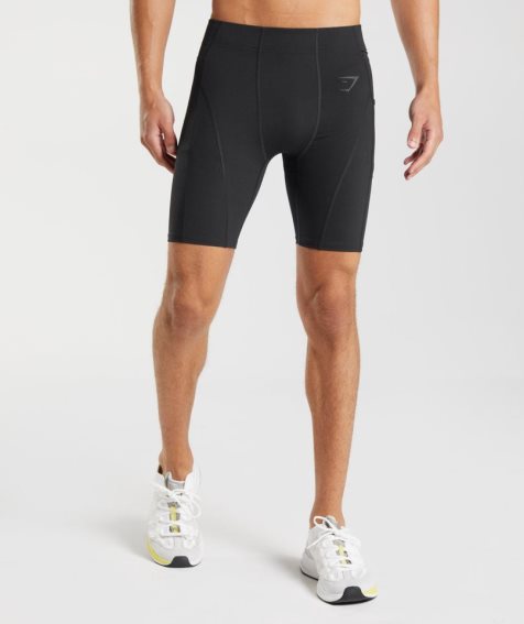 Gymshark Control Baselayer Férfi Rövidnadrág Fekete | HU-J-317