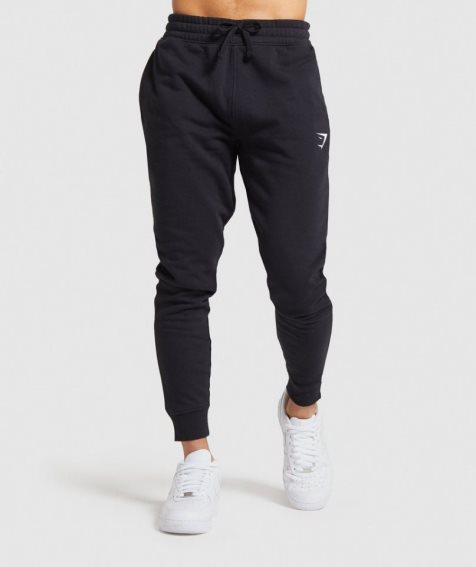 Gymshark Crest Férfi Jogger Nadrág Fekete | HU-R-928