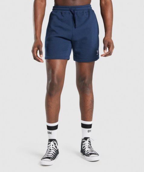 Gymshark Crest Férfi Rövidnadrág Sötétkék | HU-Y-395