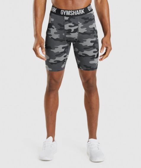 Gymshark Element Baselayer Férfi Rövidnadrág Camo | HU-E-583