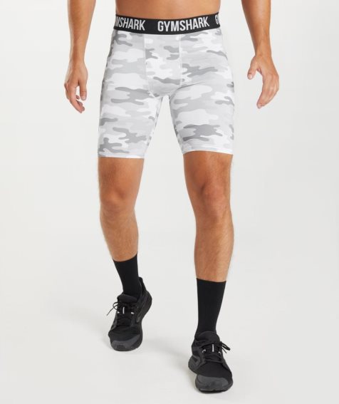 Gymshark Element Baselayer Férfi Rövidnadrág Camo | HU-O-073