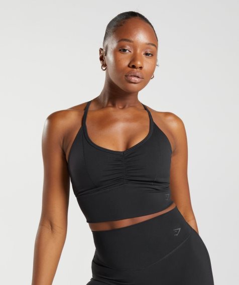 Gymshark Elevate Longline Női Sportmelltartó Fekete | HU-Z-472