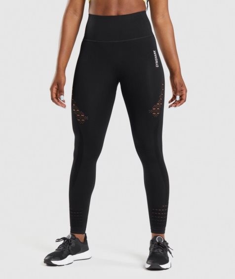 Gymshark Energy Seamless Női Leggings Fekete | HU-S-075