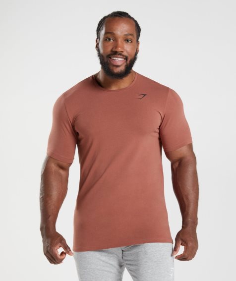 Gymshark Essential Férfi Póló Rózsaszín | HU-K-459
