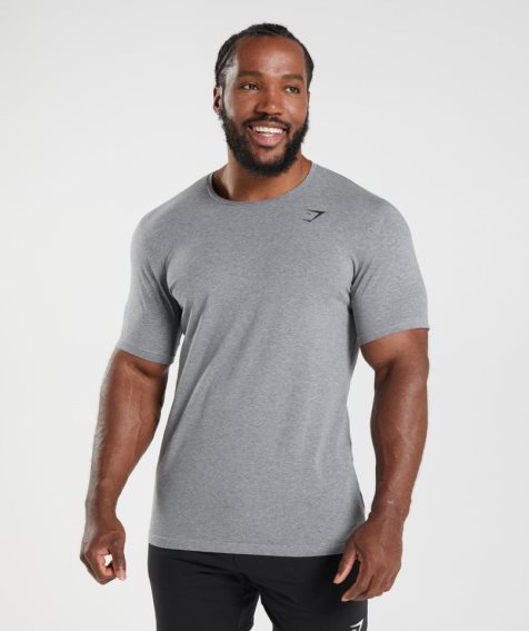 Gymshark Essential Férfi Póló Szürke | HU-H-014