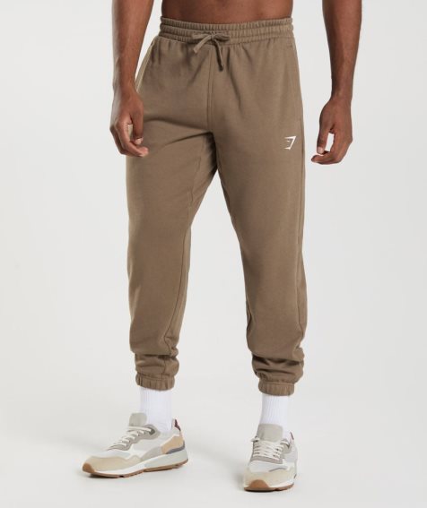 Gymshark Essential Oversized Férfi Jogger Nadrág Barna | HU-P-542