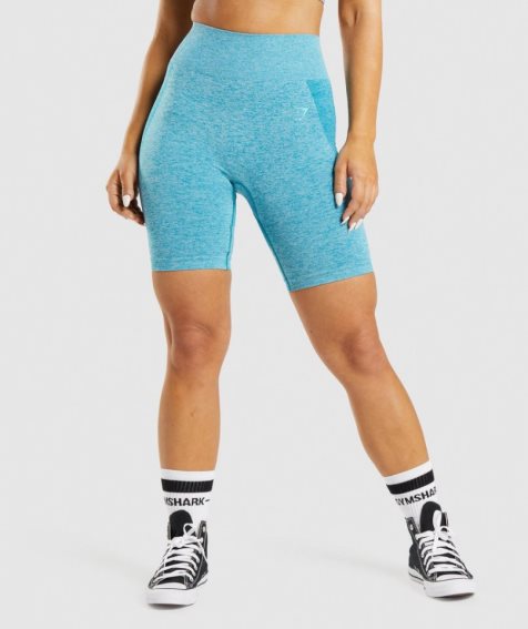 Gymshark Flex Cycling Női Rövidnadrág Türkiz | HU-N-704