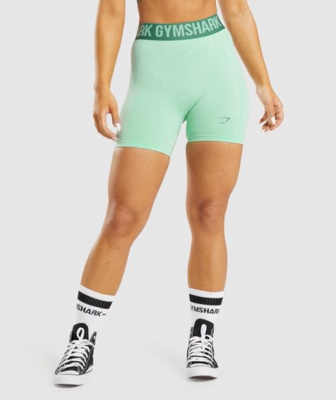 Gymshark Flex Női Rövidnadrág Zöld | HU-E-530