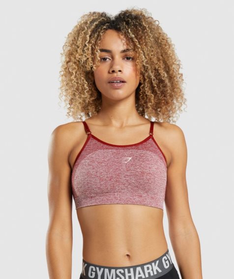 Gymshark Flex Pántos Női Sportmelltartó Bordó | HU-K-036